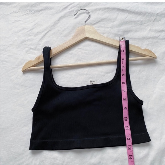 Aritzia TNA Black Squared Neck Ribbed Sports Bra - Picture 4 of 8